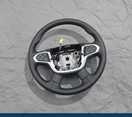 85004120 2019-2022 Chevrolet Traverse Steering Wheel Black Leather Heated OEM