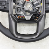 2019-2023 GMC Sierra AT4 Steering Wheel Black Leather Genuine OEM