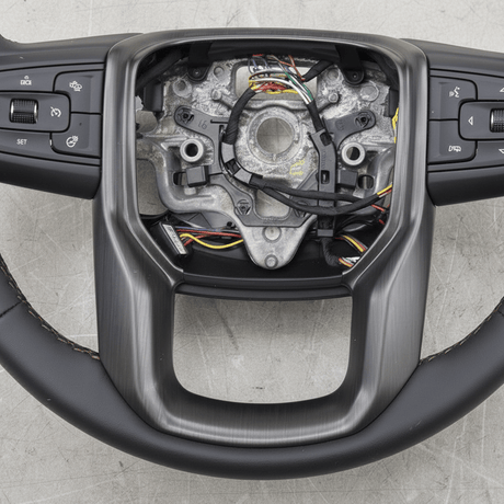 2019-2023 GMC Sierra AT4 Steering Wheel Black Leather Genuine OEM