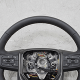 2019-2023 GMC Sierra AT4 Steering Wheel Black Leather Genuine OEM