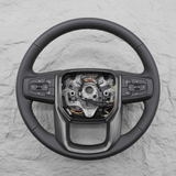 2019-2023 GMC Sierra AT4 Steering Wheel Black Leather Genuine OEM