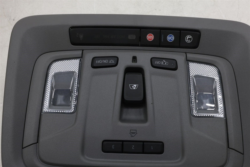 2019-2023 Silverado Sierra Overhead Console Gray With Garage Opener OEM