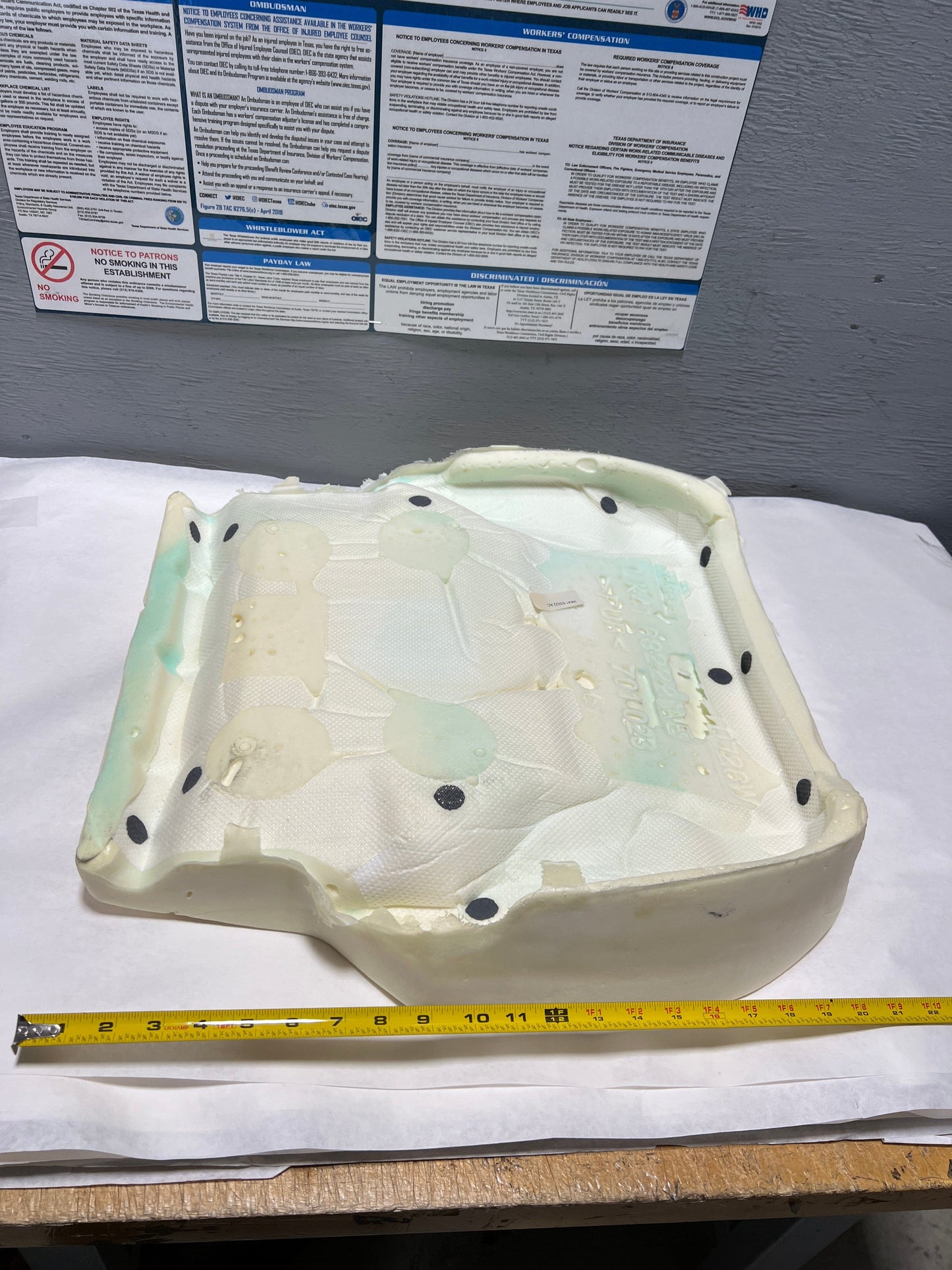 CL-1023-HK4Z-9963222-F-G13 2020-2021 Ford Transit 150 250 Driver Manual Unheated Seat Cushion Foam HK4Z-9963222-F