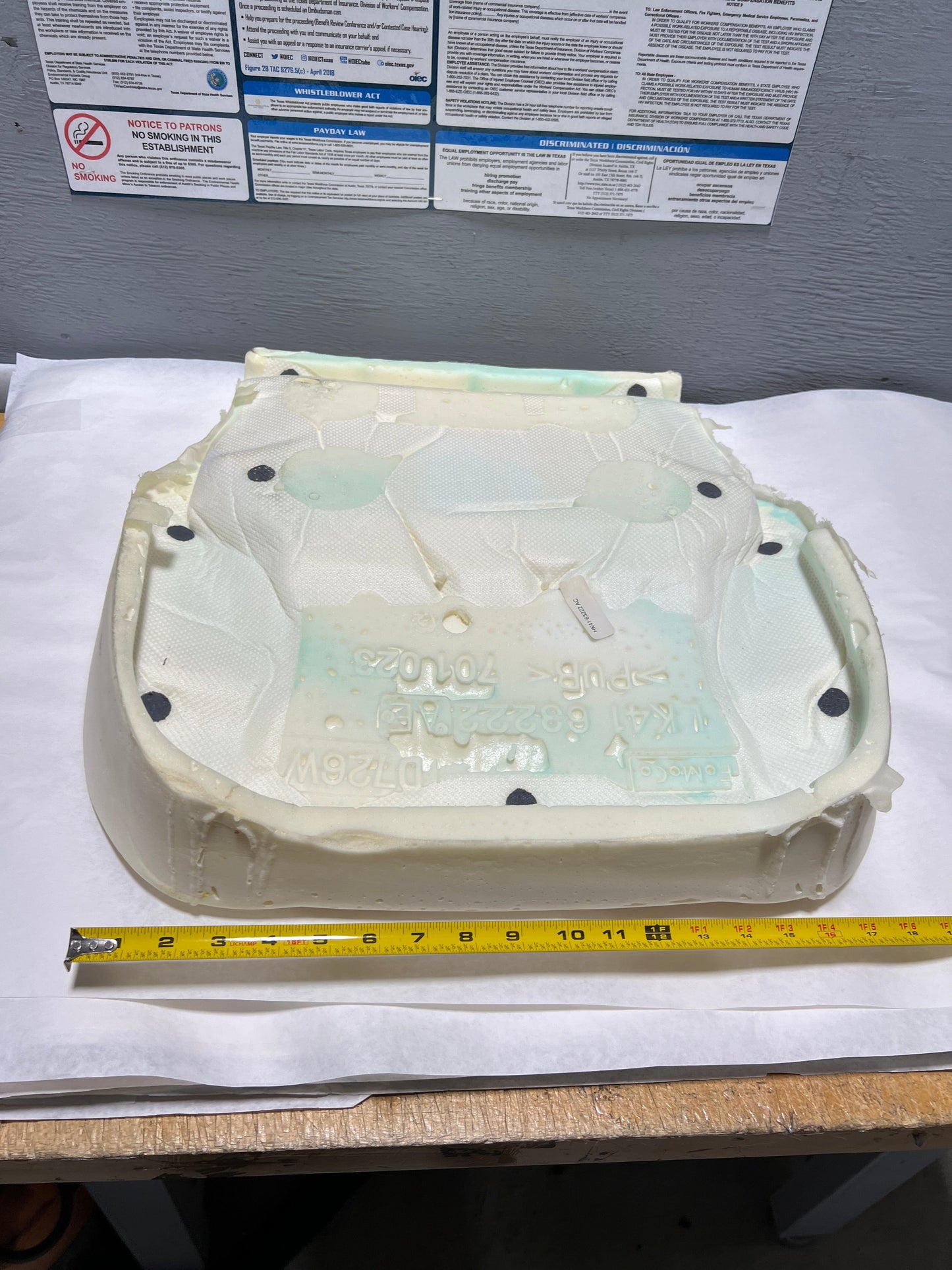 CL-1023-HK4Z-9963222-F-G13 2020-2021 Ford Transit 150 250 Driver Manual Unheated Seat Cushion Foam HK4Z-9963222-F