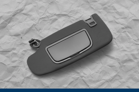 FT4Z-5804105-KP 2020-2024 Ford Edge Driver Side Sun Visor w/ Homelink Black Genuine OEM