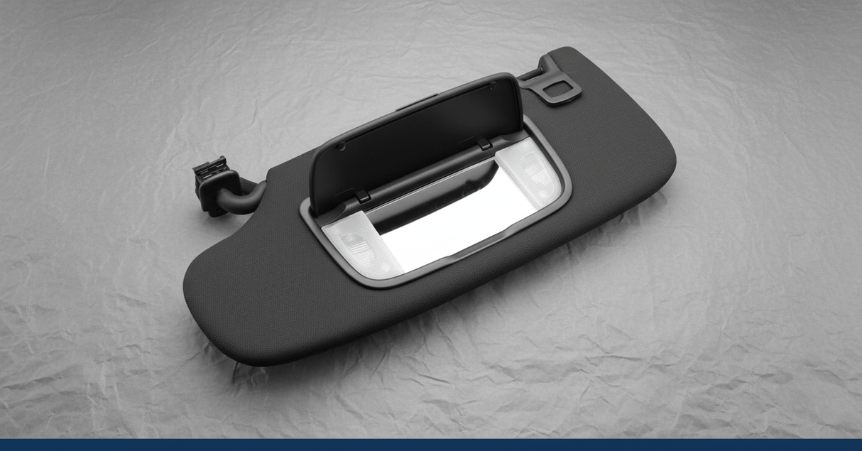 FT4Z-5804105-KP 2020-2024 Ford Edge Driver Side Sun Visor w/ Homelink Black Genuine OEM