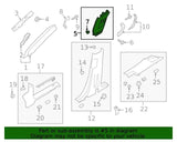 LB5Z-7824347-AF 2020-2024 Ford Explorer Driver Side Upper Center Pillar Trim Ebony OEM