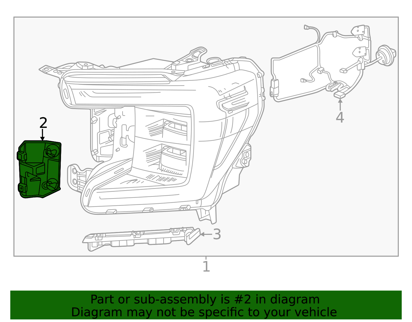 84898704 2021-2024 GMC Yukon Passenger Side Headlamp Bracket OEM