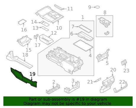 ML3Z-1504608-CC 2021-2025 Ford F-150 Center Console Side Trim Panel Passenger Side OEM