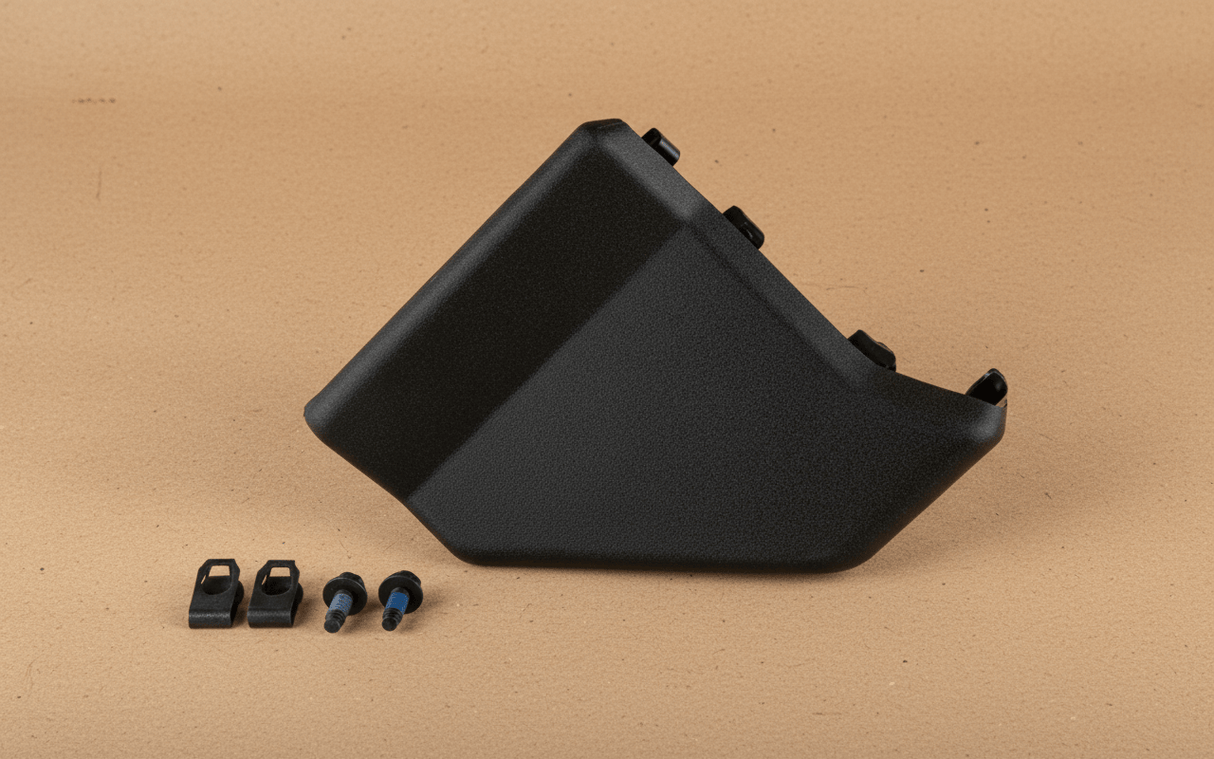 ML3Z-16A455-A 2021-2026 Bronco/F-150/Super Duty OEM Running Board End Cap Black Drvr Frt