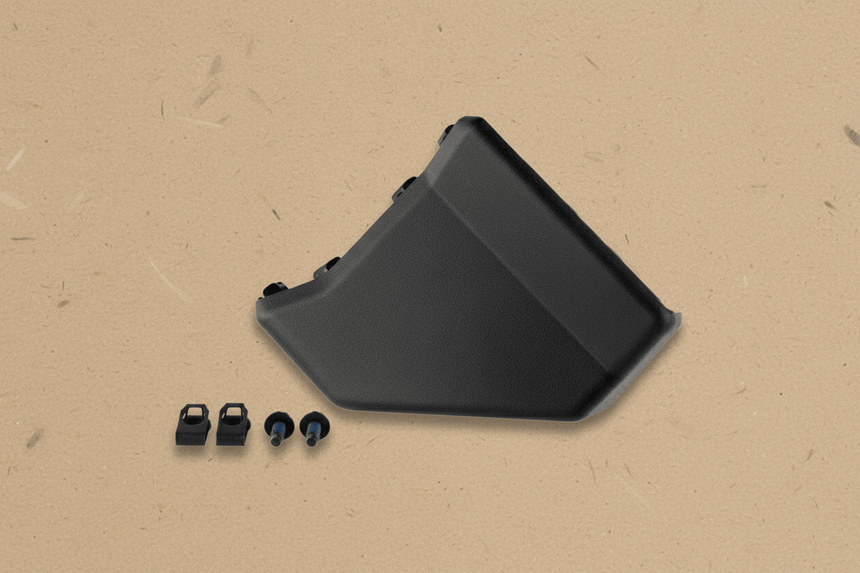 2021-2026 Bronco/F-150/Super Duty OEM Running Board End Cap Black Pass Frt