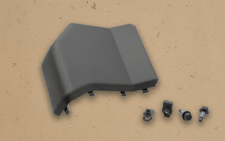 ML3Z-16N470-A 2021-2026 Bronco/F-150/Super Duty OEM Running Board End Cap Black Pass Rr