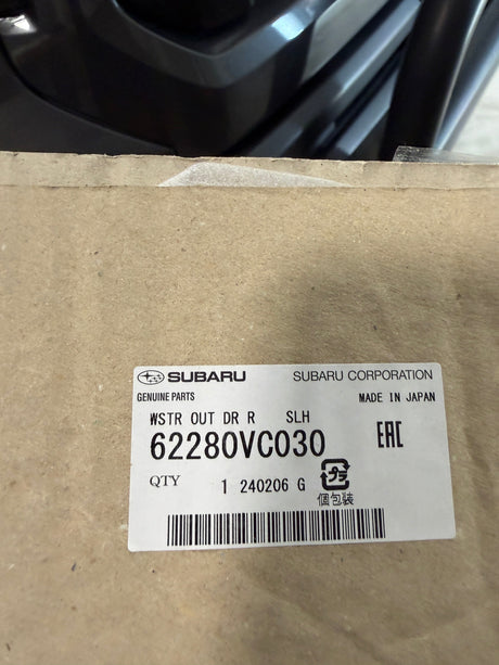 CL0925-61280VC030-F13 2022-2024 Subaru WRX Driver Front Door Outer Window Weatherstrip 61280VC030