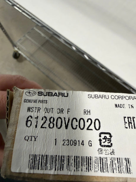 CL0925-61280VC020-F13 2022-2024 Subaru WRX Passenger Side Front Door Outer Weatherstrip 61280VC020