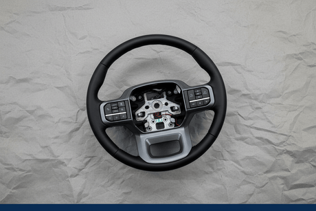 PC3Z-3600-AA 2023-2025 Ford F-250 F-350 F-450 F-550 Super Duty Lariat Steering Wheel Black Leather Heated OEM