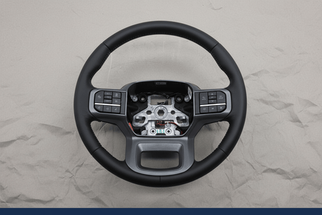 PC3Z-3600-AA 2023-2025 Ford F-250 F-350 F-450 F-550 Super Duty Lariat Steering Wheel Black Leather Heated OEM