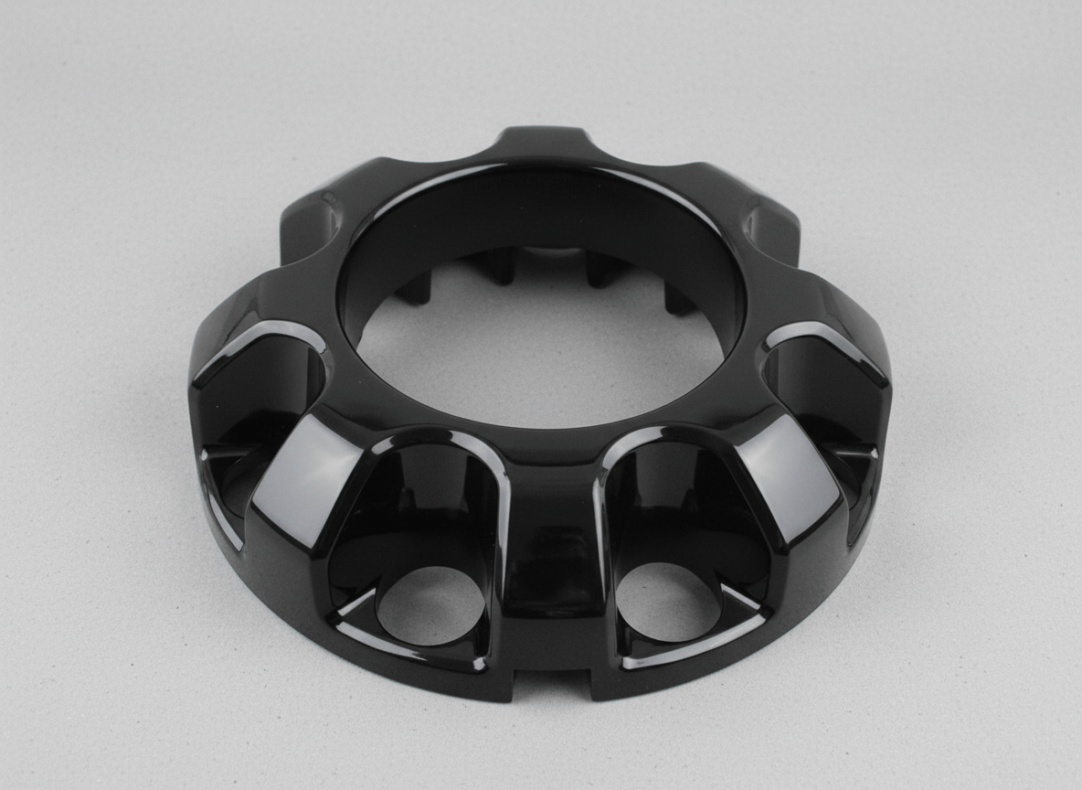 KC3Z-1130-AA 2023-2025 Ford F-250 F-350 Super Duty Gloss Black Front Center Wheel Cover Hub Cap (1) Genuine OEM