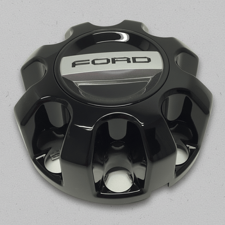 KC3Z-1130-BA 2023-2025 Ford F-250 F-350 Super Duty Gloss Black Rear Center Wheel Cover Hub Cap Genuine OEM