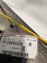 CL0925-61280VC030-F13 22-24 Subaru WRX Driver Side Front Door Outer Window Weatherstrip OEM