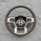 2018-2020 Ford F-150 King Ranch Steering Wheel For Adaptive Cruise Equipped Java / Tan Genuine OEM