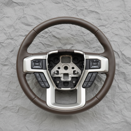 2018-2020 Ford F-150 King Ranch Steering Wheel For Adaptive Cruise Equipped Java / Tan Genuine OEM