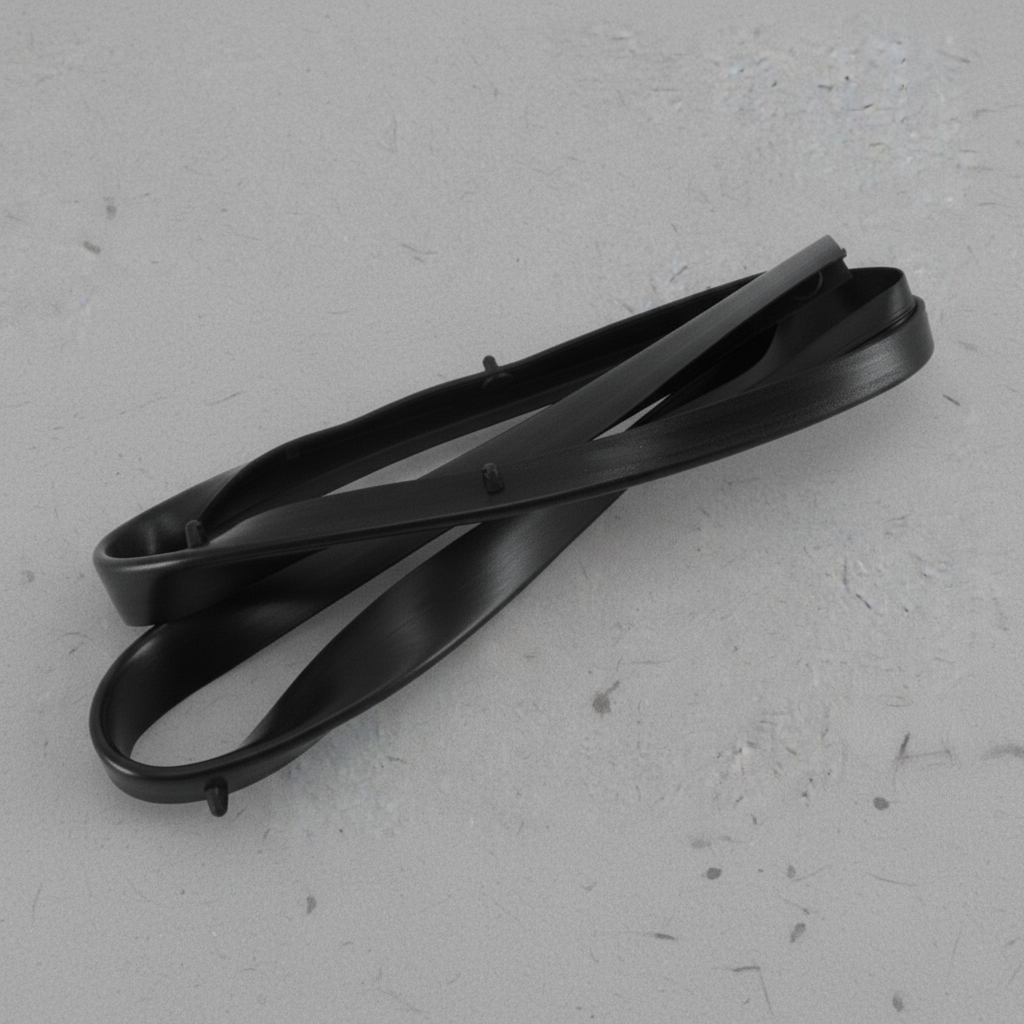 2020-2025 Toyota Highlander OEM Hood Seal - rotated 30 degrees on kraft paper background