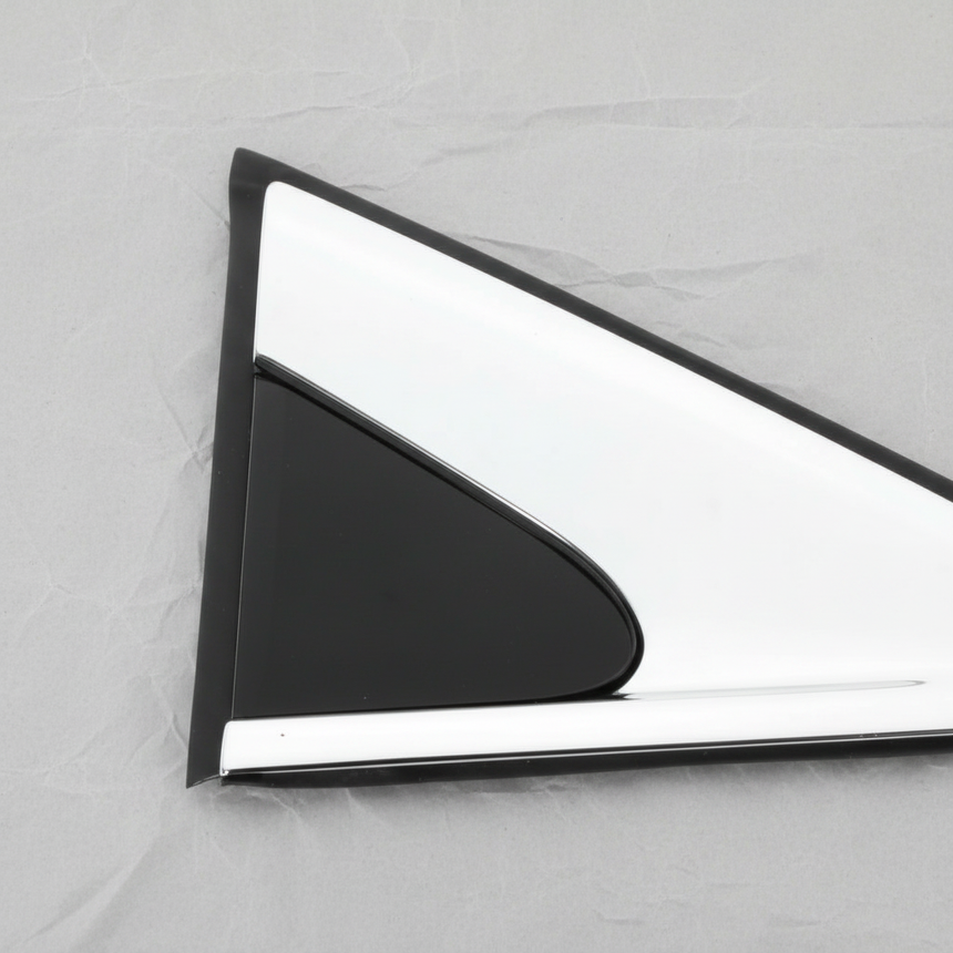 2019-2025 Cadillac XT4 Driver Side Back Door Applique Molding Trim Satin Aluminum - Top Detail