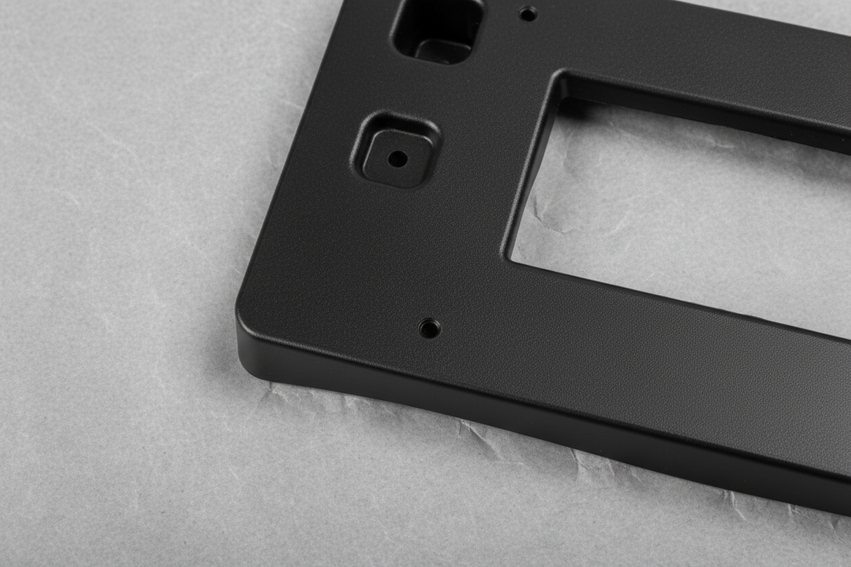 Chevrolet Trax license bracket bottom section macro detail