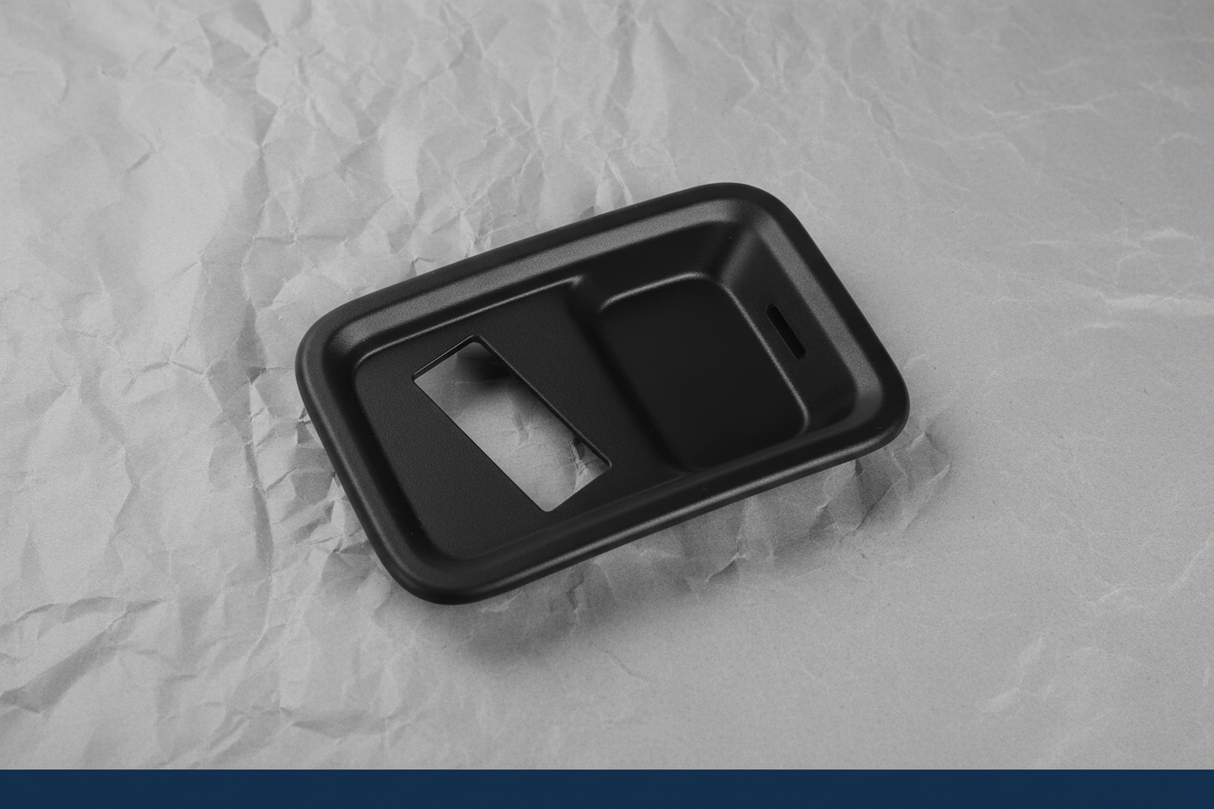 2021-2025 Chevrolet Tahoe GMC Yukon Cadillac Escalade Rear Center Seat Belt Cover Black on kraft paper background