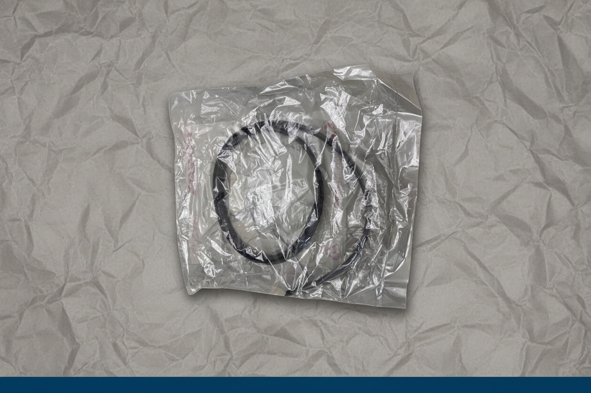 2018-2025 Honda Accord Windshield Molding Genuine OEM - Rotated 27 degrees on gray kraft paper background