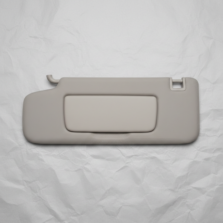 Middle macro crop on light grey wrinkled kraft paper background