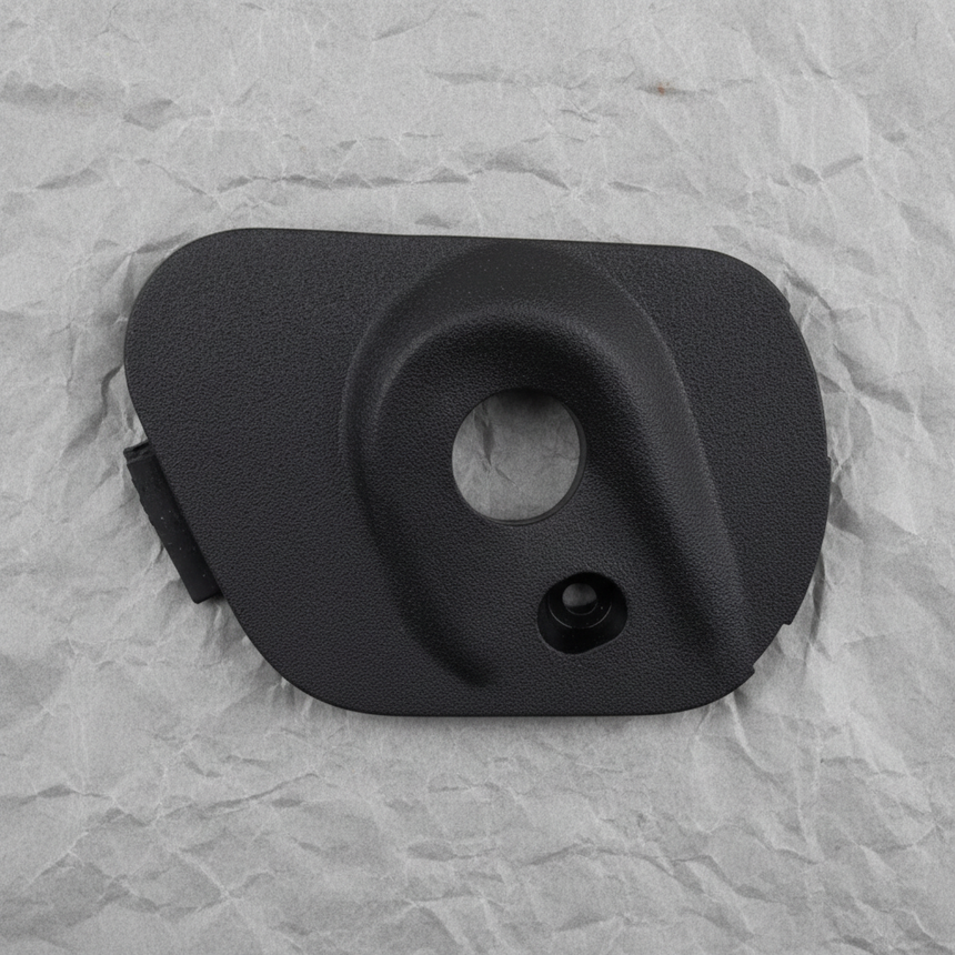 Close-up of Ford OEM F-150 Power Fold Mirror Driver Side Lower Camera Cover