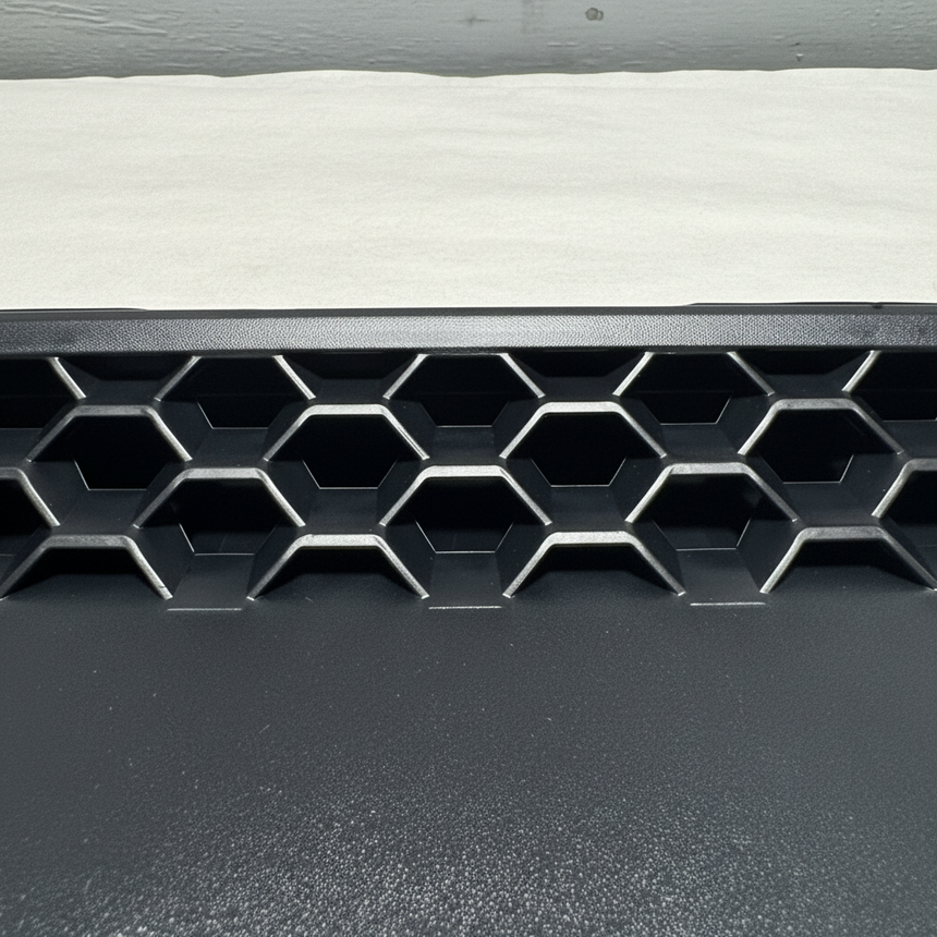 2020-2026 Jeep Gladiator Wrangler OEM Hood Scoop Vent Bezel Black - Middle Macro