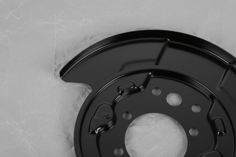 Passenger Side Brake Splash Shield - Top Section Detail