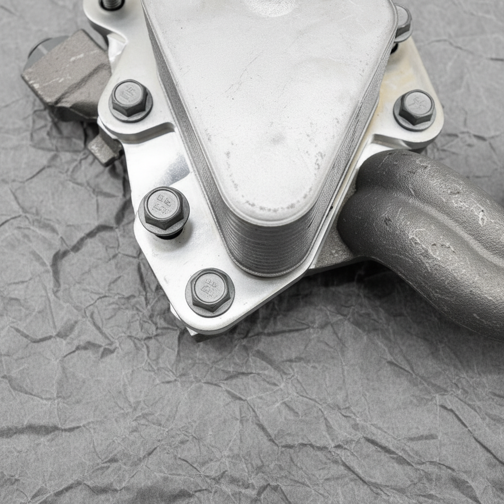 Camaro Cadillac CTS 6.2L Engine Oil Cooler - Bottom Detail 3