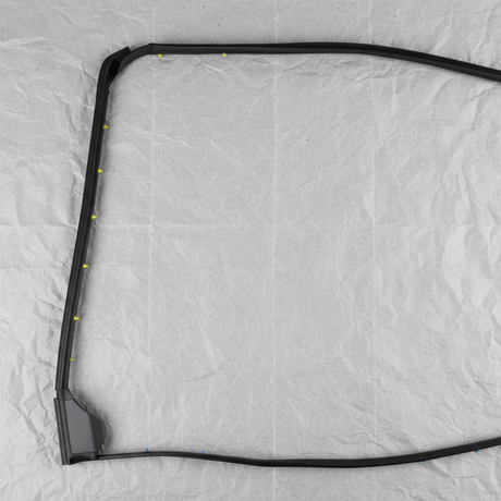 2005-2021 Nissan Frontier Rear Passenger Door Surround Weather-Strip OEM – top detail