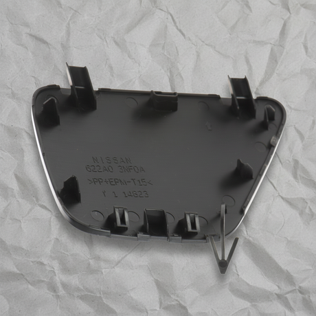 2013-17 Nissan LEAF Electric OEM Front Bumper Tow Hook Cover Trim Unpainted - Full View 2