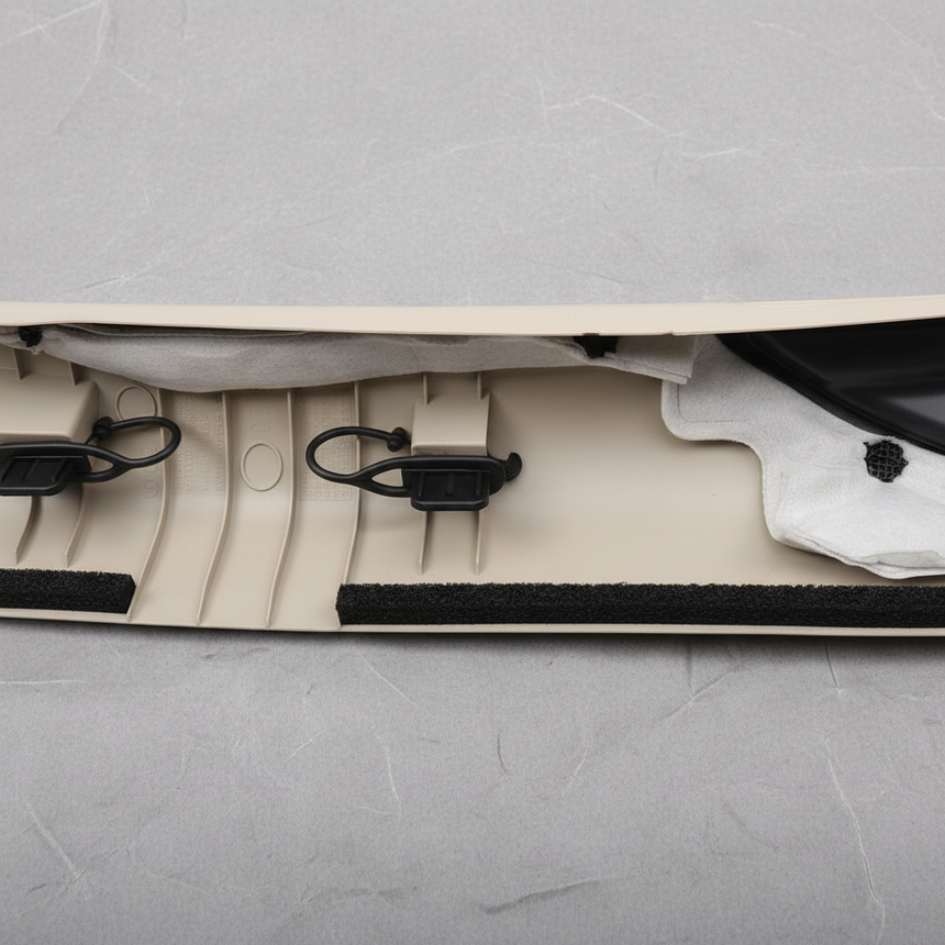 2020-2022 Ford Escape Driver Windshield Pillar Trim Beige OEM - Middle Detail Angle 2