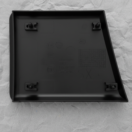 Close-up alternate angle of Mopar OEM Driver Side Scuff Plate Molding for Ram ProMaster
