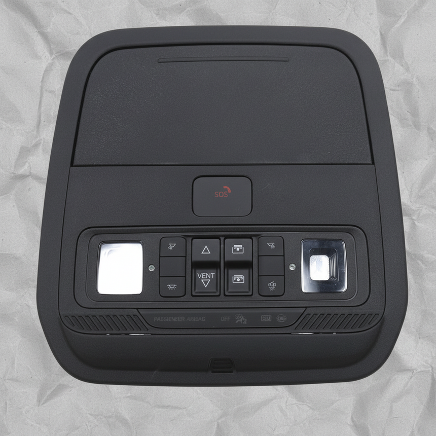 2020-2024 Ford Explorer OEM Overhead Console Ebony/ Sunroof/ Roll Detect