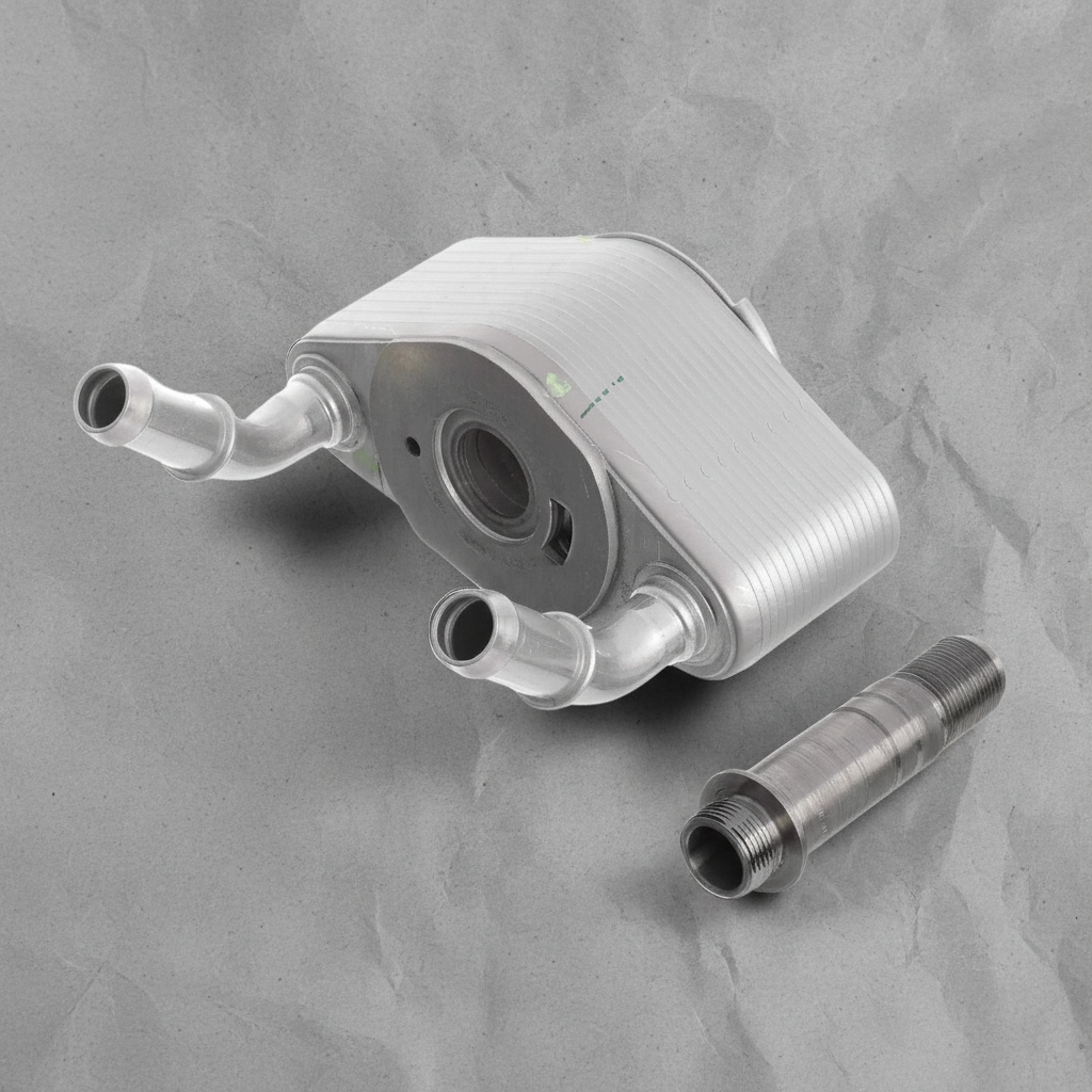 2011-2025 Ford F-150 5.0L Engine Oil Cooler - Top Section Detail