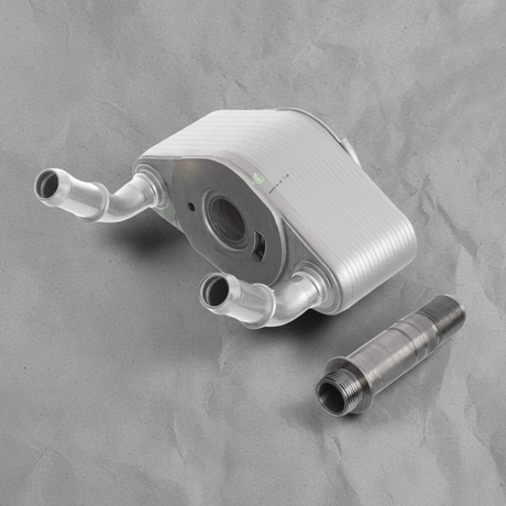 2011-2025 Ford F-150 5.0L Engine Oil Cooler - Top Section Detail