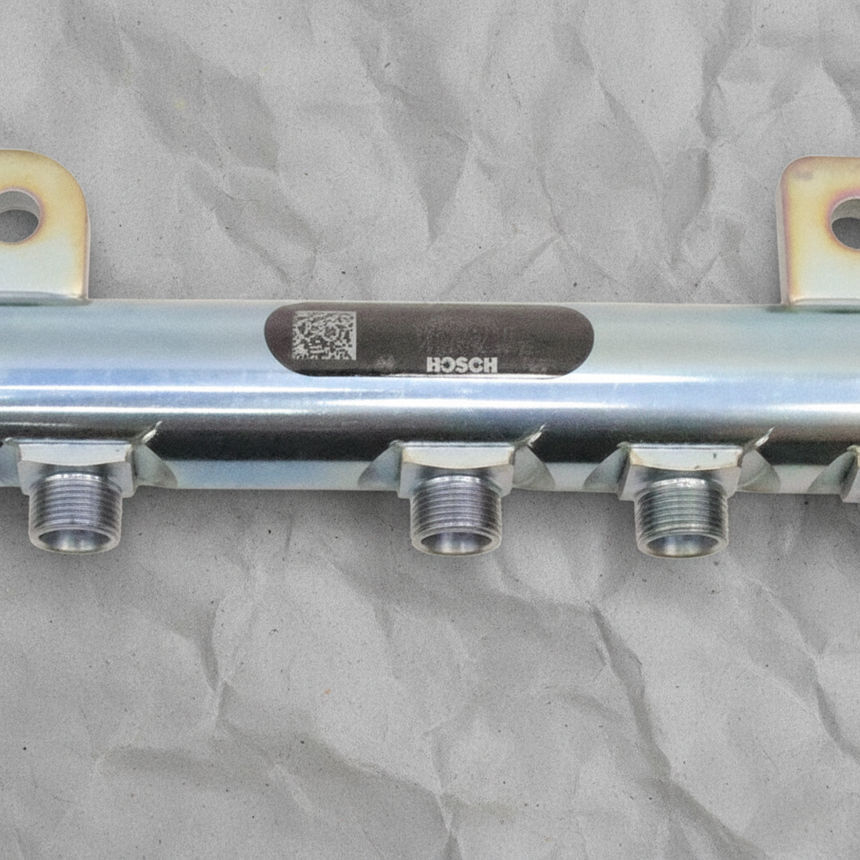 OEM Mopar Fuel Injector Rail Passenger Side 3.0L Diesel - Macro Bottom 1