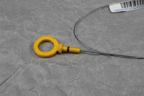 Ford Super Duty oil dipstick top section macro detail