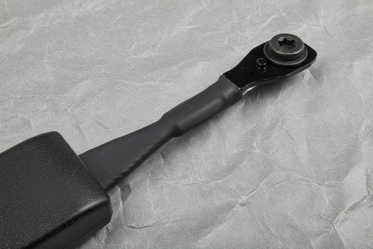 Chevrolet Trax seat belt buckle top section macro detail