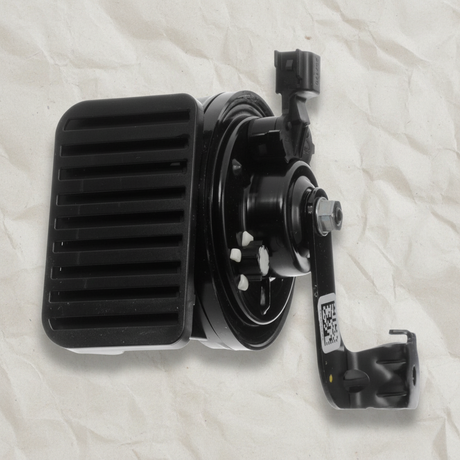 2018-2026 Jeep Wrangler Gladiator High Note Horn and Bracket OEM on grey wrinkled kraft paper background