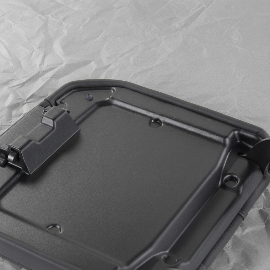 2019-2023 Silverado 1500 2500HD 3500HD Genuine OEM Black Leather Armrest - Top Detail 2