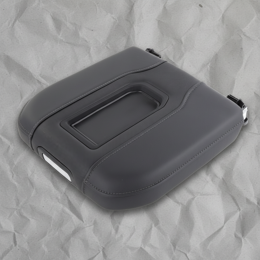 2019-2023 Silverado 1500 2500HD 3500HD Genuine OEM Black Leather Armrest - Full View