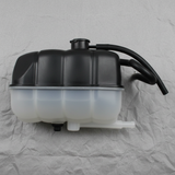 Close-up of Nissan OEM Radiator Coolant Reservoir Tank for 2014-24 Armada QX80 QX56