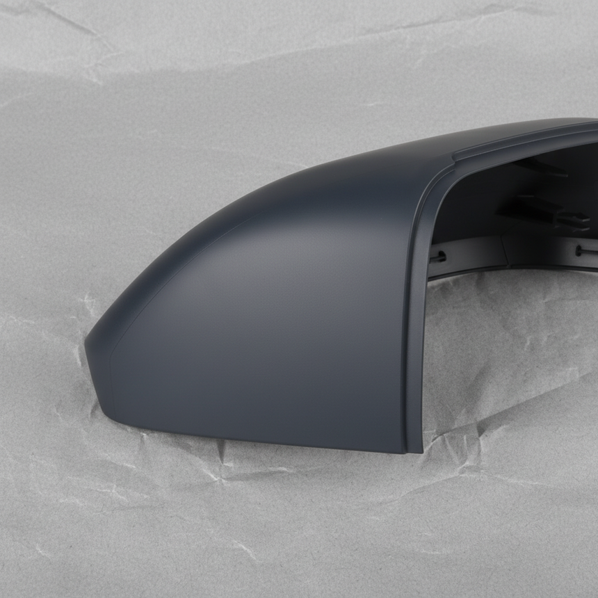 2018-2025 Volkswagen Atlas Atlas Cross Sport Passenger Sideview Mirror Cover Unpainted OEM - Bottom Detail Angle 2